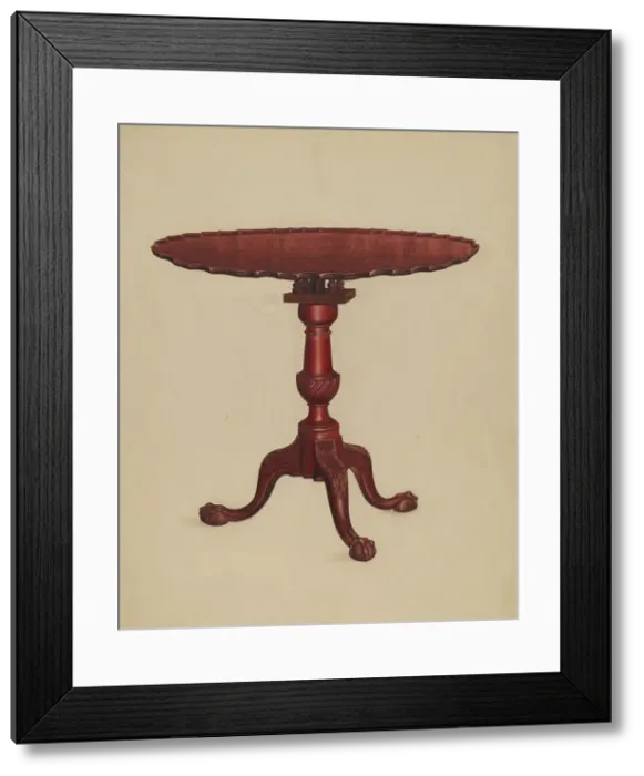 Framed Print : Table, c. 1937. Creator: Frank Wenger Framed Print : Table, c. 1937. Creator: Frank Wenger