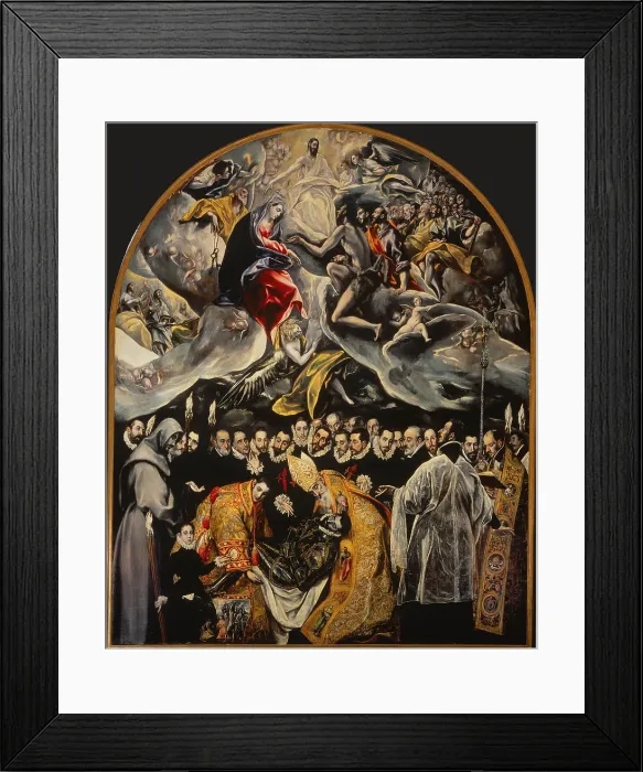 Framed Print : The Burial of the Count of Orgaz, 1586. Creator: El Greco, Dominico (1541-1614) Framed Print : The Burial of the Count of Orgaz, 1586. Creator: El Greco, Dominico (1541-1614)