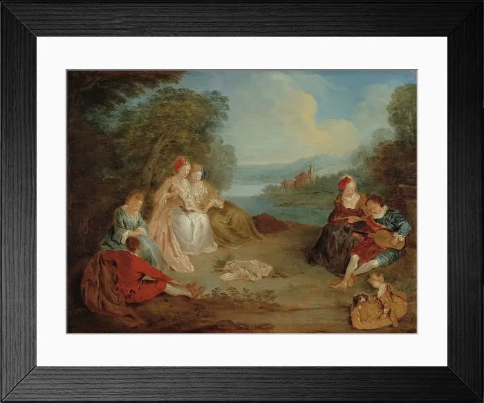 Framed Print : Resting on the hill. Creator: Ecole Francaise Framed Print : Resting on the hill. Creator: Ecole Francaise
