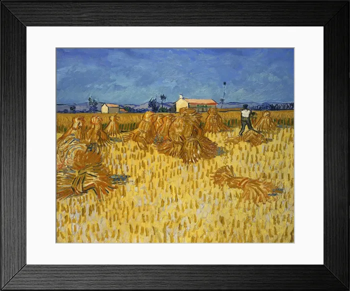 Framed Print : Harvest in Provence, 1888. Creator: Gogh, Vincent, van (1853-1890) Framed Print : Harvest in Provence, 1888. Creator: Gogh, Vincent, van (1853-1890)