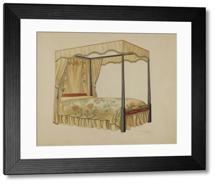 Framed Print : Bedstead, c. 1936. Creator: Frank Wenger Framed Print : Bedstead, c. 1936. Creator: Frank Wenger