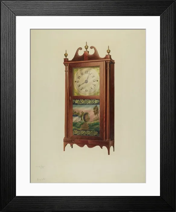 Framed Print : Shelf Clock, c. 1939. Creator: Frank Wenger Framed Print : Shelf Clock, c. 1939. Creator: Frank Wenger