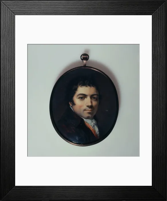 Framed Print : Portrait thought to be General Baron Pelet-Clozeau, c1796. Creator: Ecole Francaise Framed Print : Portrait thought to be General Baron Pelet-Clozeau, c1796. Creator: Ecole Francaise