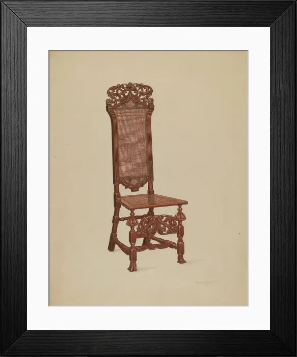 Framed Print : Side Chair, c. 1936. Creator: Frank Wenger Framed Print : Side Chair, c. 1936. Creator: Frank Wenger