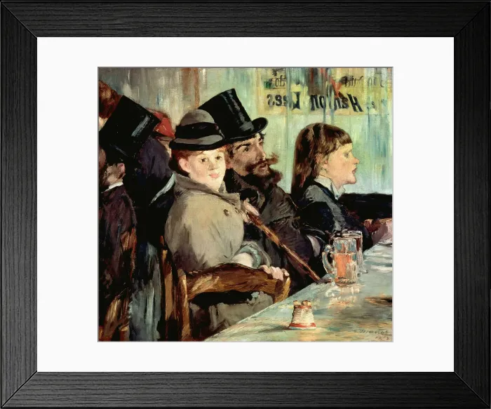 Framed Print : At the Café, ca 1878. Creator: Manet, Édouard (1832-1883) Framed Print : At the Café, ca 1878. Creator: Manet, Édouard (1832-1883)
