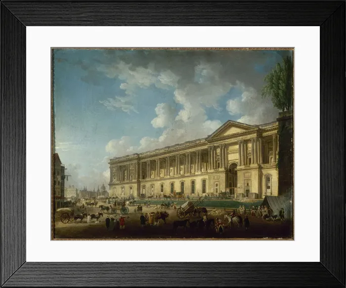 Framed Print : Colonnade of the Louvre after clearance, c1773. Creator: Pierre-Antoine Demachy Framed Print : Colonnade of the Louvre after clearance, c1773. Creator: Pierre-Antoine Demachy