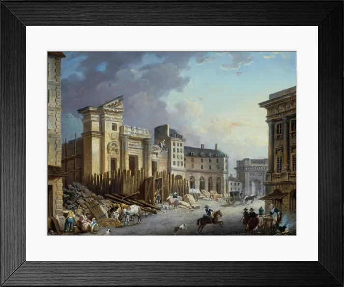 Framed Print : Demolition of Saint-Barthelemy church, c1791. Creator: Pierre-Antoine Demachy Framed Print : Demolition of Saint-Barthelemy church, c1791. Creator: Pierre-Antoine Demachy