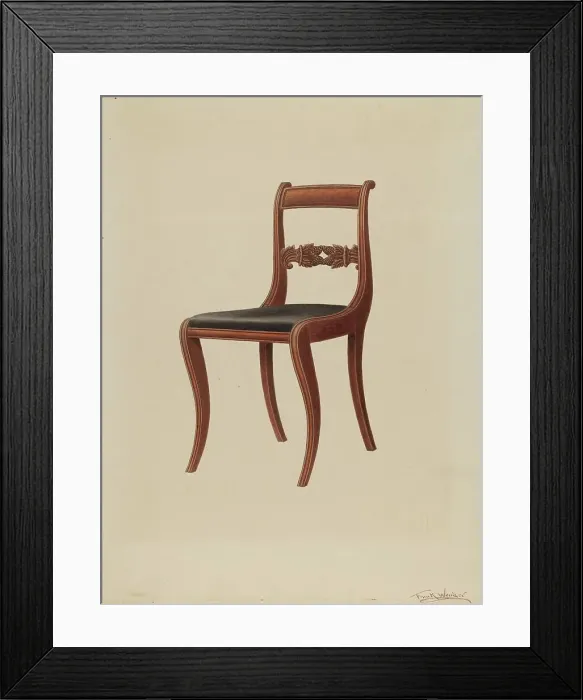Framed Print : Side Chair, c. 1937. Creator: Frank Wenger Framed Print : Side Chair, c. 1937. Creator: Frank Wenger