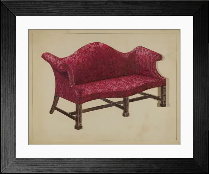 Framed Print : Sofa, 1935 / 1942. Creator: Frank Wenger Framed Print : Sofa, 1935 / 1942. Creator: Frank Wenger
