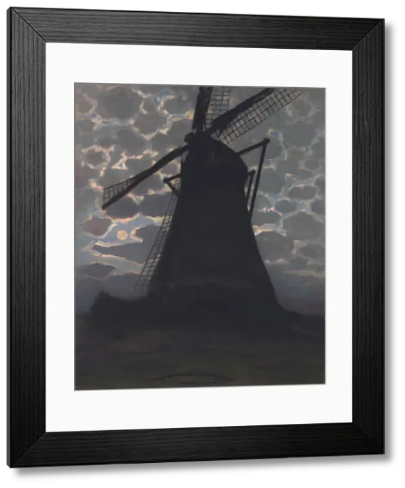 Framed Print : Windmill in the evening, 1917. Creator: Mondrian, Piet (1872-1944) Framed Print : Windmill in the evening, 1917. Creator: Mondrian, Piet (1872-1944)