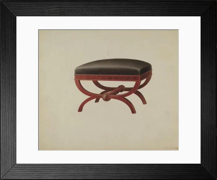 Framed Print : Stool, c. 1937. Creator: Frank Wenger Framed Print : Stool, c. 1937. Creator: Frank Wenger