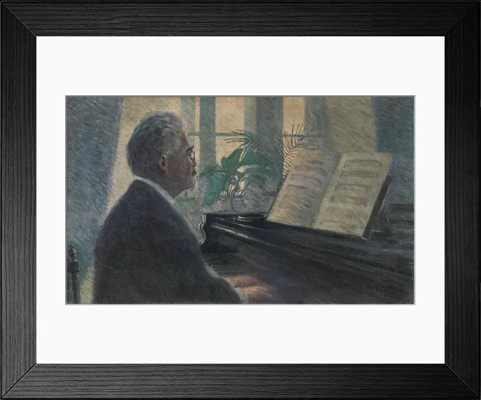 Framed Print : Leopold Czihaczek at the piano, 1907. Creator: Schiele, Egon (1890-1918) Framed Print : Leopold Czihaczek at the piano, 1907. Creator: Schiele, Egon (1890-1918)