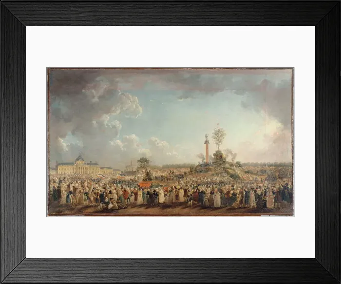 Framed Print : Fete de l'Etre supreme, (Festival of the Supreme Being) in Champ-de-Mars, c1794. Creator: Pierre-Antoine Demachy Framed Print : Fete de l'Etre supreme, (Festival of the Supreme Being) in Champ-de-Mars, c1794. Creator: Pierre-Antoine Demachy