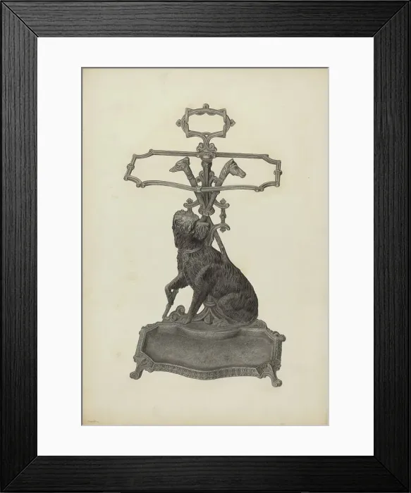Framed Print : Umbrella Stand, c. 1939. Creator: Milton Grubstein Framed Print : Umbrella Stand, c. 1939. Creator: Milton Grubstein