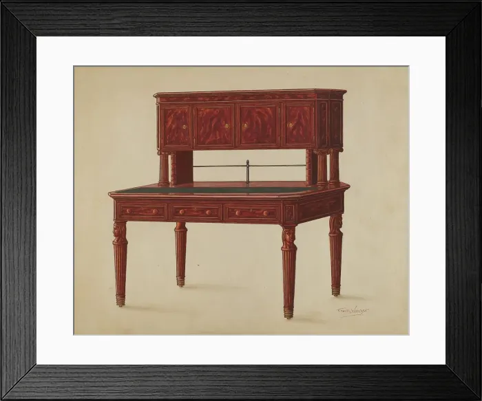 Framed Print : Desk, 1936. Creator: Frank Wenger Framed Print : Desk, 1936. Creator: Frank Wenger
