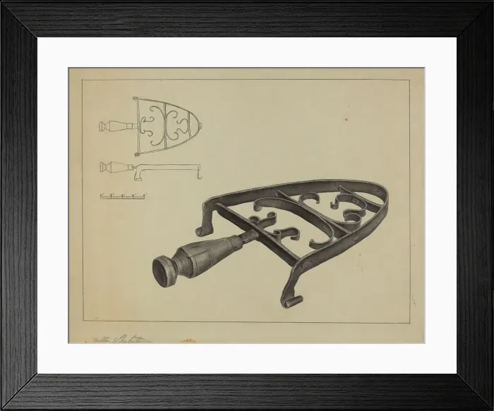 Framed Print : Pa. German Flat-iron Stand, 1935 / 1942. Creator: Milton Grubstein Framed Print : Pa. German Flat-iron Stand, 1935 / 1942. Creator: Milton Grubstein