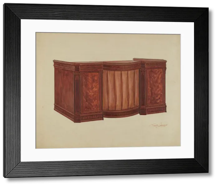 Framed Print : Desk, 1936. Creator: Frank Wenger Framed Print : Desk, 1936. Creator: Frank Wenger