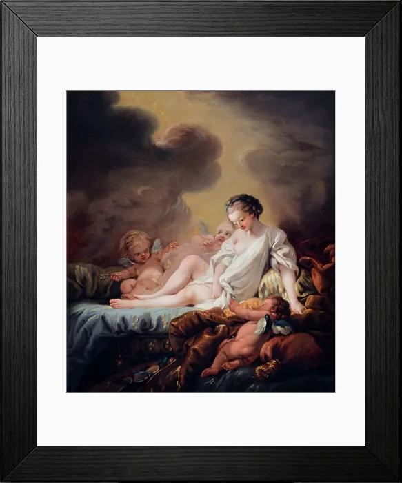 Framed Print : Danae and the Golden Shower. Creator: Ecole Francaise Framed Print : Danae and the Golden Shower. Creator: Ecole Francaise