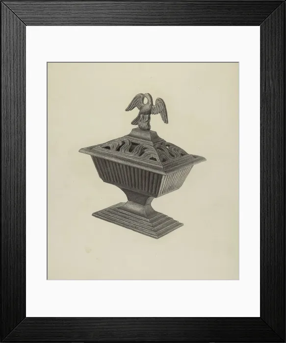 Framed Print : Stove Urn, c. 1939. Creator: Milton Grubstein Framed Print : Stove Urn, c. 1939. Creator: Milton Grubstein