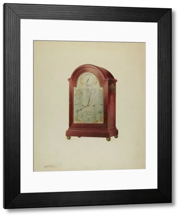 Framed Print : Clock, c. 1938. Creator: Frank Wenger Framed Print : Clock, c. 1938. Creator: Frank Wenger