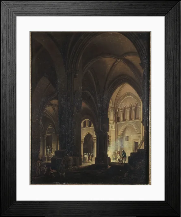Framed Print : Interior of church of the Saints-Innocents, 1787. Creator: Pierre-Antoine Demachy Framed Print : Interior of church of the Saints-Innocents, 1787. Creator: Pierre-Antoine Demachy