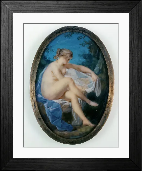 Framed Print : Nymph washing, c1785. Creator: Ecole Francaise Framed Print : Nymph washing, c1785. Creator: Ecole Francaise