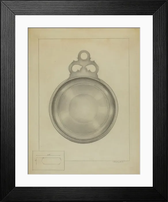 Framed Print : Silver Porringer, c. 1936. Creator: Milton Grubstein Framed Print : Silver Porringer, c. 1936. Creator: Milton Grubstein