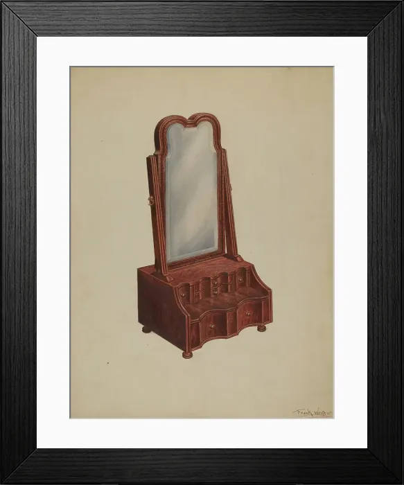 Framed Print : Dressing Mirror, c. 1938. Creator: Frank Wenger Framed Print : Dressing Mirror, c. 1938. Creator: Frank Wenger
