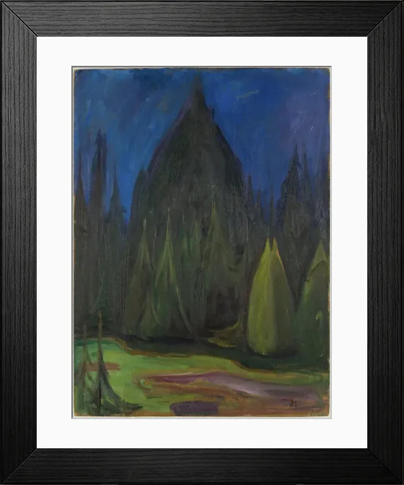 Framed Print : Dark Spruce Forest, 1899. Creator: Munch, Edvard (1863-1944) Framed Print : Dark Spruce Forest, 1899. Creator: Munch, Edvard (1863-1944)