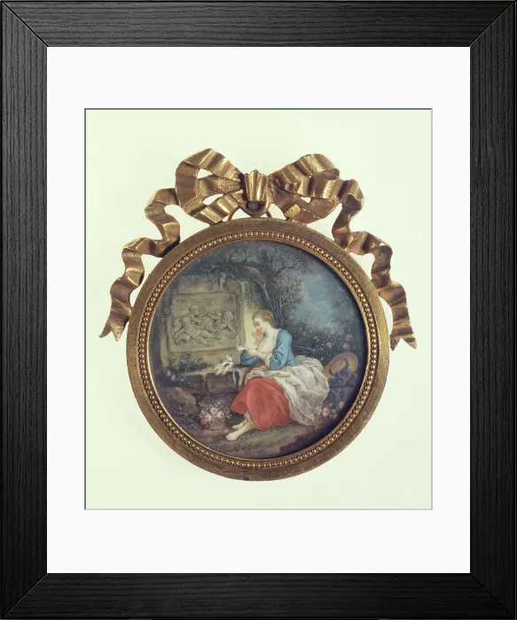 Framed Print : The discreet messenger, c1780. Creator: Ecole Francaise Framed Print : The discreet messenger, c1780. Creator: Ecole Francaise