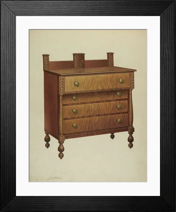 Framed Print : Chest of Drawers, c. 1939. Creator: Frank Wenger Framed Print : Chest of Drawers, c. 1939. Creator: Frank Wenger
