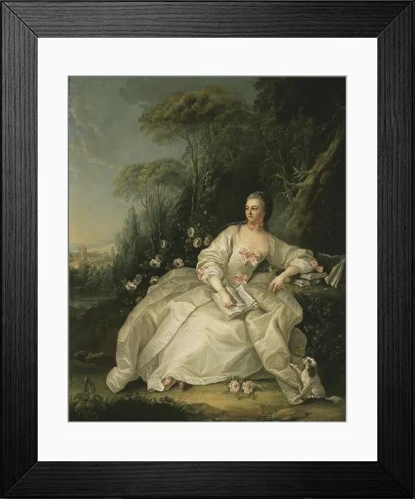 Framed Print : Portrait of Madame de Pompadour. Creator: Ecole Francaise Framed Print : Portrait of Madame de Pompadour. Creator: Ecole Francaise