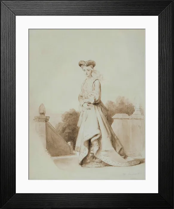 Framed Print : Anne de Beaujeu. Creator: Fragonard, Théophile (1806-1876) Framed Print : Anne de Beaujeu. Creator: Fragonard, Théophile (1806-1876)
