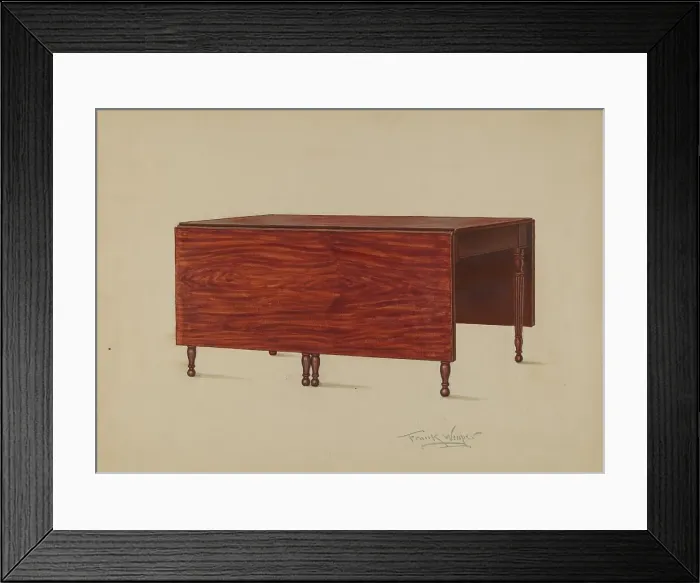 Framed Print : Drop Leaf Table, 1936. Creator: Frank Wenger Framed Print : Drop Leaf Table, 1936. Creator: Frank Wenger