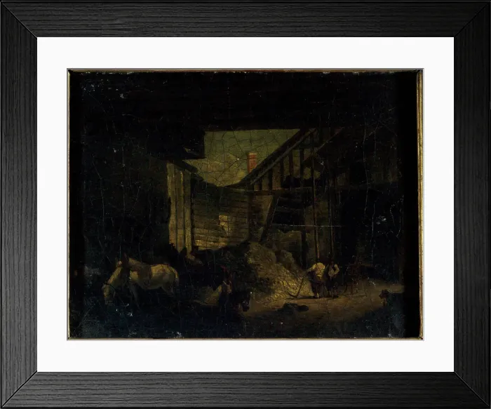 Framed Print : Salt depot, rue Saint-Germain-l'Auxerrois (?), c1777. Creator: Pierre-Antoine Demachy Framed Print : Salt depot, rue Saint-Germain-l'Auxerrois (?), c1777. Creator: Pierre-Antoine Demachy