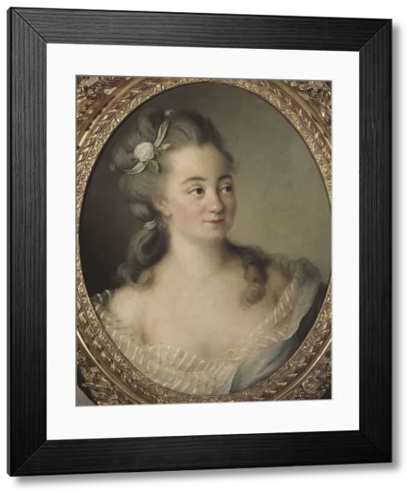 Framed Print : Portrait thought to be Madame Dugazon, actress of the Comedie-Italienne. Creator: Ecole Francaise Framed Print : Portrait thought to be Madame Dugazon, actress of the Comedie-Italienne. Creator: Ecole Francaise