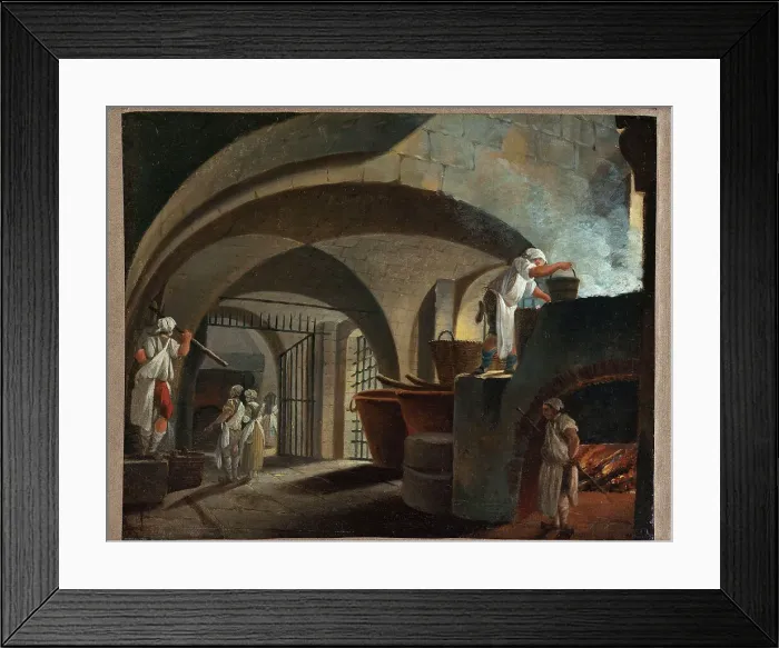 Framed Print : Tallow foundry at the Hotel-Dieu, 1773. Creator: Pierre-Antoine Demachy Framed Print : Tallow foundry at the Hotel-Dieu, 1773. Creator: Pierre-Antoine Demachy