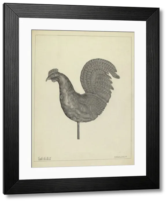 Framed Print : Weather Vane Finial, c. 1937. Creator: Milton Grubstein Framed Print : Weather Vane Finial, c. 1937. Creator: Milton Grubstein