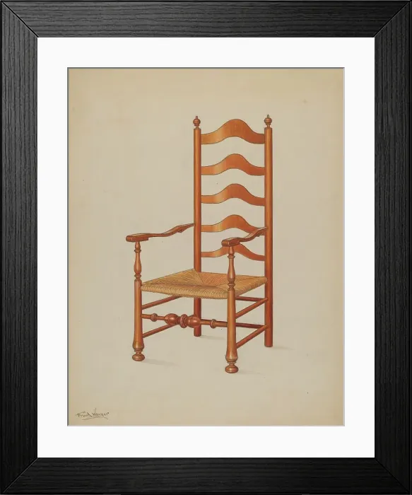 Framed Print : Armchair, c. 1937. Creator: Frank Wenger Framed Print : Armchair, c. 1937. Creator: Frank Wenger