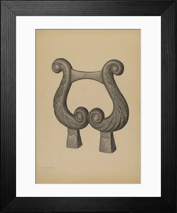 Framed Print : Foot Scraper, 1937. Creator: Milton Grubstein Framed Print : Foot Scraper, 1937. Creator: Milton Grubstein