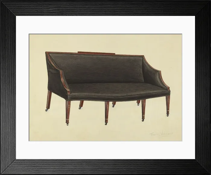 Framed Print : Sofa, 1936. Creator: Frank Wenger Framed Print : Sofa, 1936. Creator: Frank Wenger