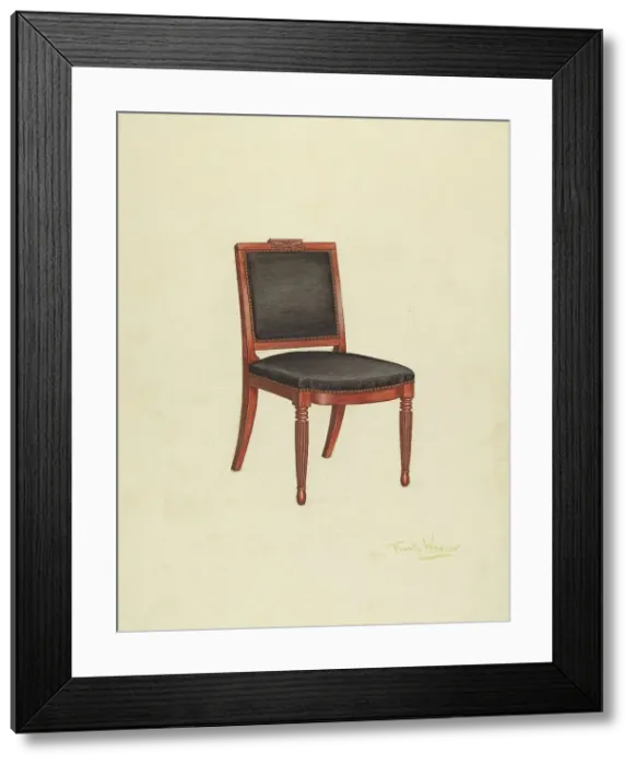 Framed Print : Side Chair, c. 1940. Creator: Frank Wenger Framed Print : Side Chair, c. 1940. Creator: Frank Wenger