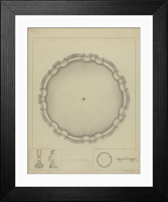 Framed Print : Silver Salver, c. 1936. Creator: Milton Grubstein Framed Print : Silver Salver, c. 1936. Creator: Milton Grubstein