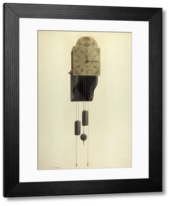 Framed Print : Clock, 1935 / 1942. Creator: Frank Wenger Framed Print : Clock, 1935 / 1942. Creator: Frank Wenger