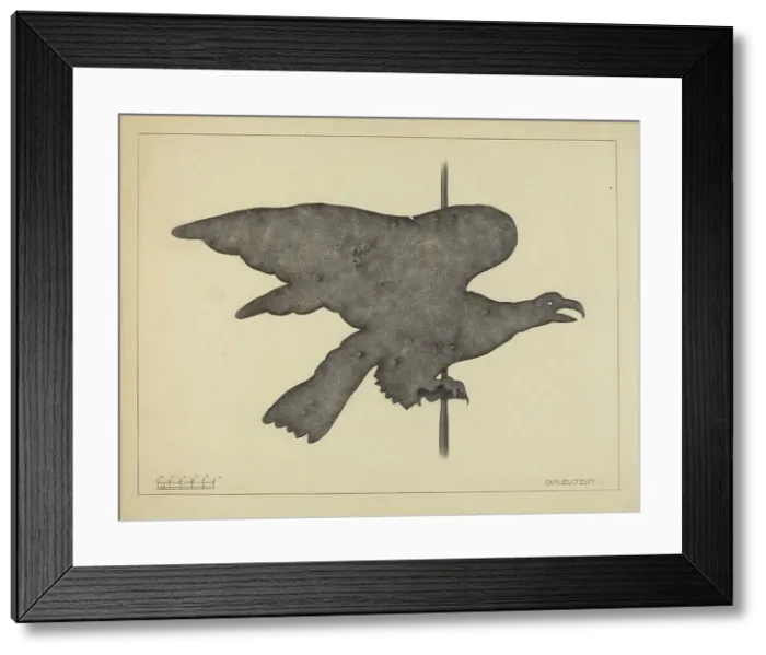 Framed Print : Weather Vane - Eagle, c. 1937. Creator: Milton Grubstein Framed Print : Weather Vane - Eagle, c. 1937. Creator: Milton Grubstein