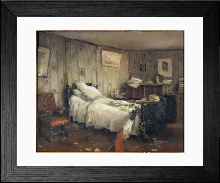 Framed Print : Gambetta's mortuary chamber, in his villa in Les Jardies, Ville-d'Avray, January 1883. Creator: Orens Denizard Framed Print : Gambetta's mortuary chamber, in his villa in Les Jardies, Ville-d'Avray, January 1883. Creator: Orens Denizard