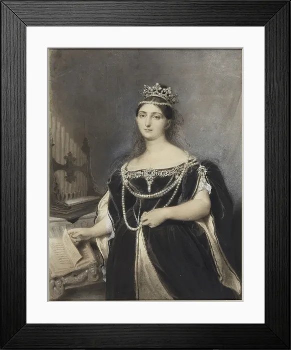 Framed Print : The opera singer Giuditta Pasta (1798-1865), as Anna Bolena in the opera by Gaetano Donizetti, 1832. Creator: Henriquel-Dupont, Louis Pierre (1797-1892) Framed Print : The opera singer Giuditta Pasta (1798-1865), as Anna Bolena in the opera by Gaetano Donizetti, 1832. Creator: Henriquel-Dupont, Louis Pierre (1797-1892)