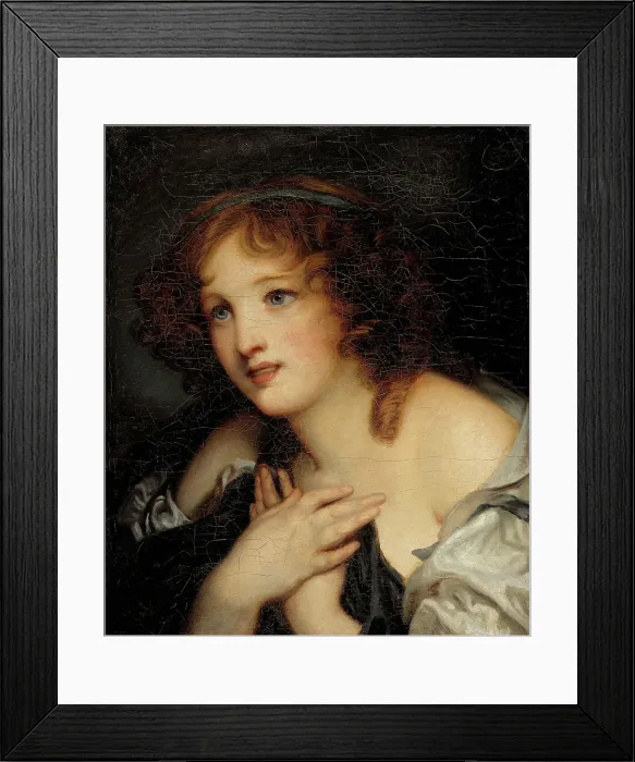 Framed Print : Portrait of a young girl. Creator: Ecole Francaise Framed Print : Portrait of a young girl. Creator: Ecole Francaise