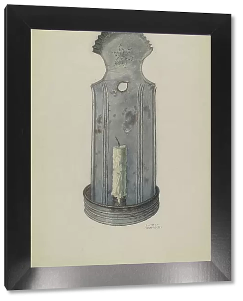 Tin Wall Sconce, c. 1939. Creator: Luther D. Wenrich