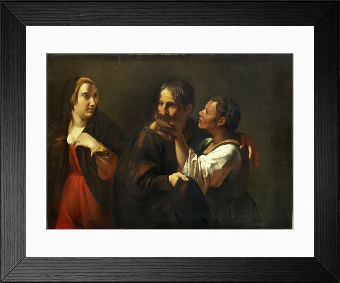 Framed Print : The Procuress or The Old and the Young Courtesan, ca 1625. Creator: Caroselli, Angelo (1585-1653) Framed Print : The Procuress or The Old and the Young Courtesan, ca 1625. Creator: Caroselli, Angelo (1585-1653)